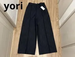yori マリンデニム風ワイドパンツ 38 - メルカリ