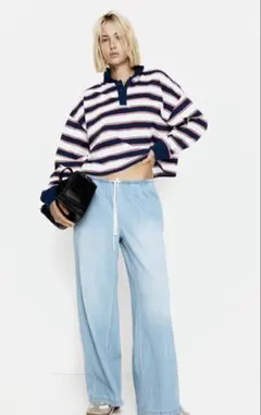h&m ラガーシャツ ポロシャツ 短丈 XS