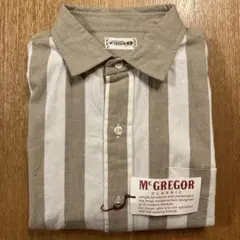 【タグ付き】McGREGOR CLASSIC 長袖 シャツ ベージュ ストライプのサムネイル