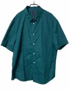 H&M 半袖シャツ ドット柄 グリーン XLのサムネイル
