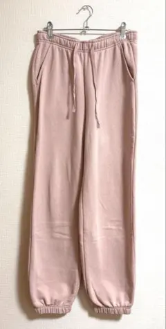 【GU】レディース スウェット カーゴ パンツ ピンク Lサイズ