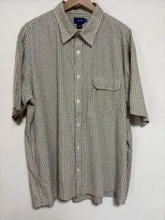 J.CREW 半袖シャツ チェック柄 コットン XL