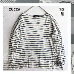 【ZUCCA】ズッカ　ボーダー　Tシャツ　長袖　七分丈