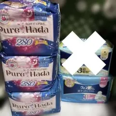 ウィスパー 生理用ナプキン ピュアはだ 夜用 さらふわスリム 超すっきりスリムのサムネイル