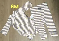 Konny ベビー服 セットアップ ストライプ レモン柄