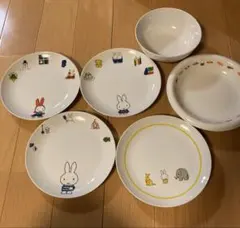 miffy ミッフィー　プレートとボウル　7枚セット　ローソン　ミスド