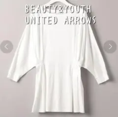 UNITED ARROWS サイドタックドルマンスリーブプルオーバー　ホワイト
