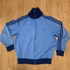 adidas トラックジャケット デサント製 ライトブルー
