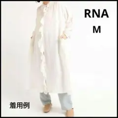 RAN リネン100%　エンブロイダリーレース ロングワンピース　Mのサムネイル