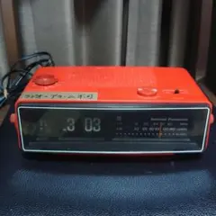 昭和レトロ　動作品　ナショナル　ヤングスヤスヤ　ドラム式　時計　スペースエイジ レトロなドラム式置時計・ナショナル「ヤングスヤスヤ」 - [Sold