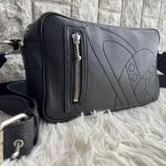 【激レア 良品】ヴィヴィアンウエストウッド　レザーショルダーバッグ　デカオーブ