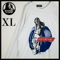 【超希少XL】ヒステリックグラマー ヒスガール 長袖Tシャツ サークルロゴ 白のサムネイル