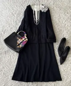 アンタイトル ツイードジャケット セットアップ 44 3L 卒業式 セレモニー