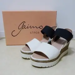 GAIMO ガイモ ウェッジサンダル エラスティックダブルソールサンダル 白のサムネイル