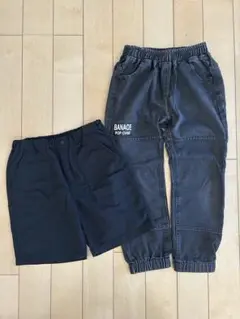 140サイズ ハーフパンツ、デニムパンツセット