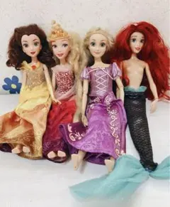 ディズニープリンセス　人形　訳あり　ベル　ラプンツェル　アリエル　オーロラ姫