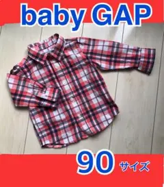 baby gap 90 cm チェック　綿　長袖　シャツ　男の子　子供服　上着