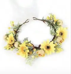 黄色いお花の花冠