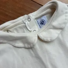 プチバトー✨アイボリー 襟付き長袖カットソー