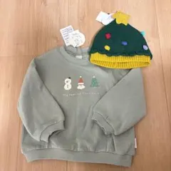 クリスマスデザイン トレーナーと帽子セット