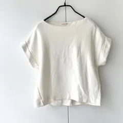 美品　ドレステリア　半袖カットソー　Tシャツ　白系　日本製のサムネイル