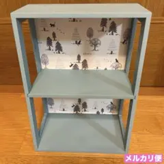 木製　飾り棚　小物置き　インテリア　２段シェルフ　可愛い❣️ねこ柄　おしゃれ