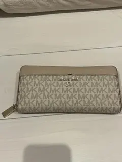 MICHAEL KORS 長財布 ベージュ マイケルコース 白 ストラップ付き 