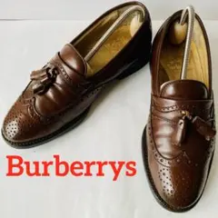 Burberrys バーバリー 濃茶 タッセルローファー 24.5cm 除菌済み