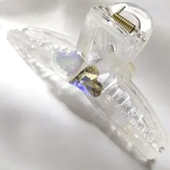 バンスクリップ★ヘアクリップ ヘアアクセサリー ハート装飾 No.e503