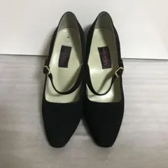 美品☆ハイヒール・パンプス・オーダーメイド・黒・スエード・21.5㎝