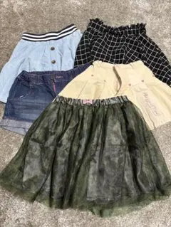 女の子　スカート　キュロット　短パン　サイズ140 まとめ売り