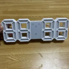 デジタルLED置時計 壁掛け時計 ホワイトのサムネイル