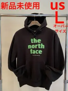 ◼️新品未使用◼️黒Ｌ◼️グリーンロゴ◼️NORTH FACE◼️USノースフェイス