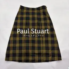 Paul Stuart チェック Aラインスカート ロング丈 ウール混 日本製のサムネイル