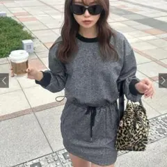 GRL グレイル ラメスウェット セットアップ カーゴスカート