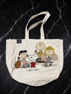 レア　ZARA Snoopy コラボ キャンバス トートバッグ ホワイト 大容量