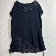 pas de calais パドカレ カットソー ブラウス 異素材　カットワークのサムネイル