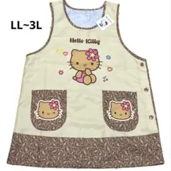 【新品】保育士キャラクターエプロンKITTYちゃん(レオパード柄)LL~3L