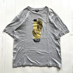 90s teva テバ レア Tシャツ フットプリント グレー オールド 古着