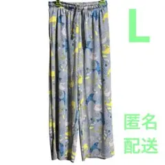 【未使用】接触冷感パンツ　ひんやりサラサラ　バード柄 ステテコ ロング丈