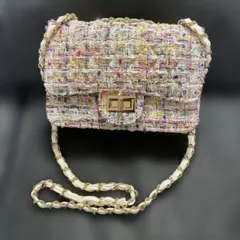 多色ツイードパーティーバッグ