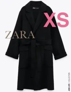 定価13590円☆ZARA☆ デタッチャブルフード コントラストコートS