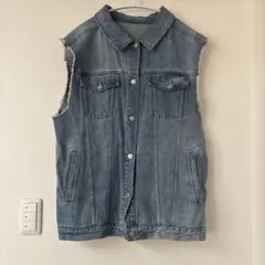 ノースリーブデニムジャケット ライトブルー