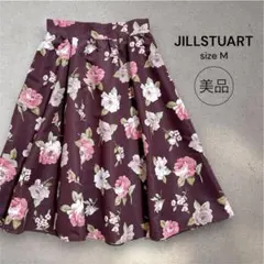 JILLSTUART 花柄フレアスカート M 美品 ウエストゴム 上品のサムネイル
