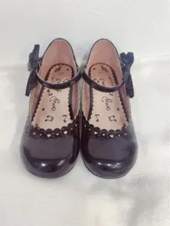 〇 any FAM リボン付き フォーマル シューズ 21㎝　黒