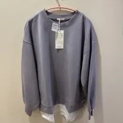 グレー クルーネック トレーナー 新品　商品タグ付