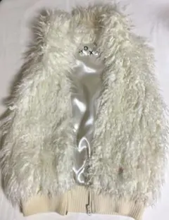 美品 ROXY Lサイズ シャギー ベスト ファー ゆったり ふわふわ