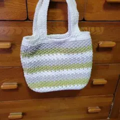 ハンドメイド かぎ針編み トートバッグ