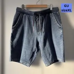 GU ハーフパンツ ショートパンツ XL デニム風