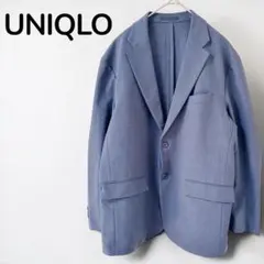 【ユニクロUNIQLO】美品　感動ジャケット　スーツ　アウター　グレー　XL
